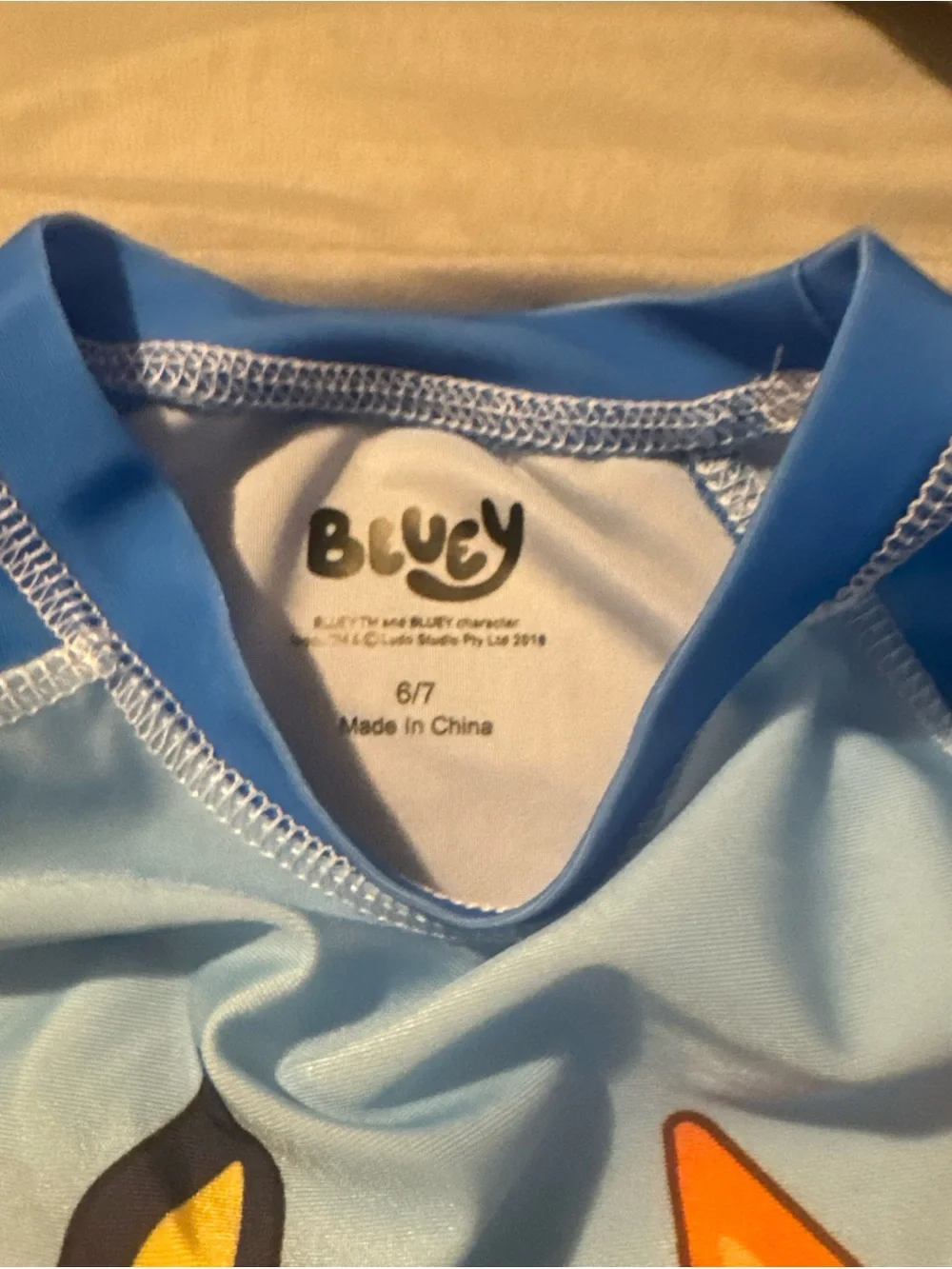 Bluey Boys Swimsuit Set Size 6/7